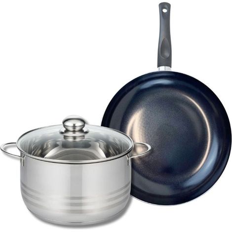 Ensemble de 1 Poêle de cuisson 28 cm et 1 faitout 24 cm Elo Prima Brillant (1/5)