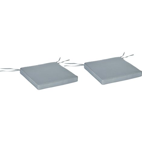 Lot de 2 coussins d'assise ANNETTE gris clair (1/5)