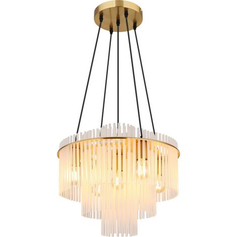 Globo - lámpara colgante - GORLEY - dorado - vidrio - Ø 50cm - (1/5)