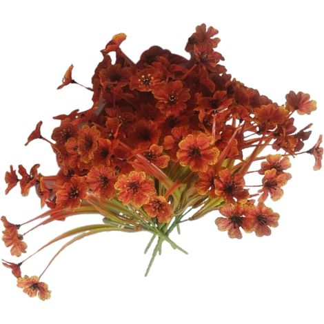 10 flores artificiales de PVC para otoño, ideales para decorar el hogar, el jardín y para fiestas. (1/5)