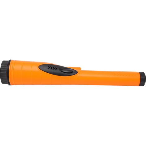 Détecteur de métaux étanche portable, haute précision, détection 360°, couleur orange vif, pour trésors et objets métalliques (1/5)