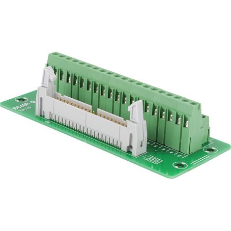 Carte de distribution 40 broches mâle IDC40P, bornier à vis pour interface API, support inclus (1/5)