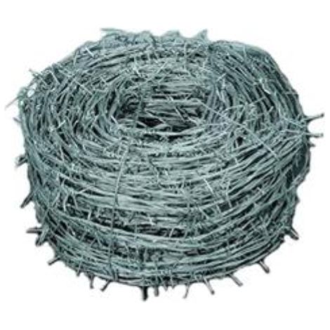 Sidex Rouleau de 100 m de fil de fer barbelA en acier galvanisA A 4 broches pour clA ture