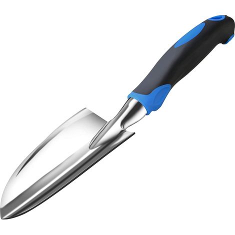 Pelle de Jardin Flexible - pelles en Aluminium avec Manche Ergonomique caoutchouté antidérapant, Truelle de Jardin en Acier Inoxydable pour planter30 cm L x 7,5 cm L (1/5)