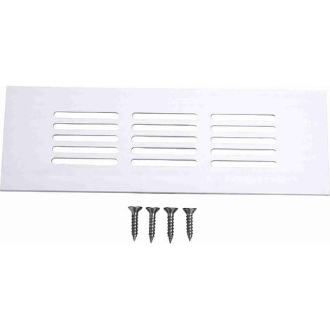 Griglia di ventilazione in lega di alluminio per armadi, scarpiere, soffitto o parete, colore argento, 50 x 150 mm (1/5)
