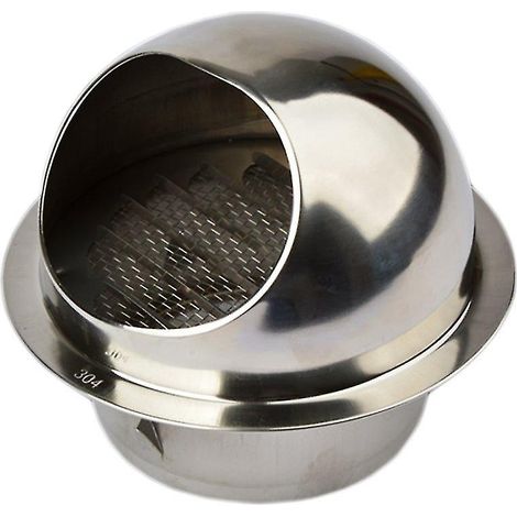 Grille d'aération ronde en acier inoxydable pour sortie murale (1/5)
