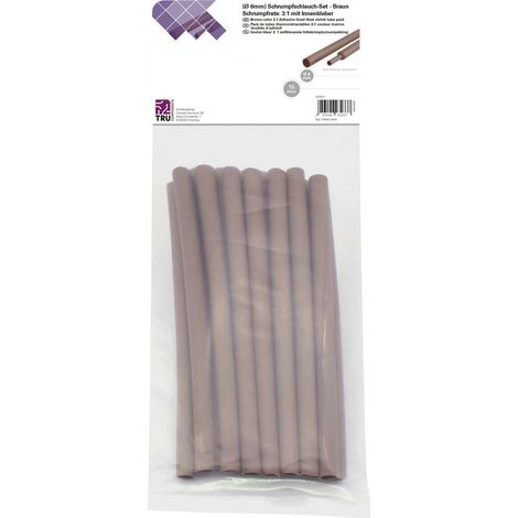 TRU COMPONENTS T1902CA034 Schrumpfschlauchsortiment Braun 6 mm 2 mm Schrumpfrate:3:1 15 St. (1/2)