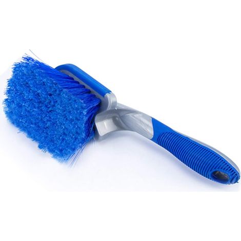 Brosse de nettoyage des roues de voiture, brosse à roue pour le nettoyage des roues en alliage de voiture (poignée courte) (1/5)
