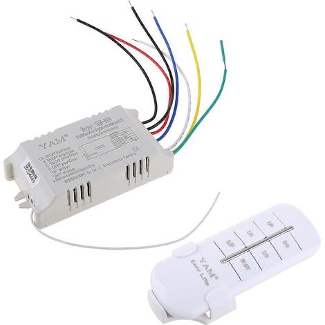 Interrupteur à distance sans fil 220 V à quatre positions marche/arrêt (1/5)