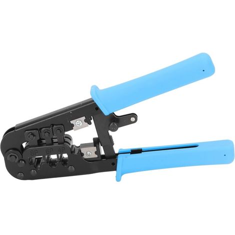 Outil de sertissage, de coupe et de dénudage, pour tout câble Ethernet ou téléphonique, avec coupe-câbles et dénudeur intégrés, 8P-RJ-45 et 6P-RJ-12, RJ-11 (1/5)