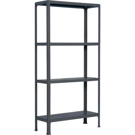 SimonRack Scaffale da Ufficio/Libreria, 1600x800x300 mm, 4 Ripiani, 150 kg per Ripiano, Metallo Stile Industriale, Antracite – Simon Home (1/4)