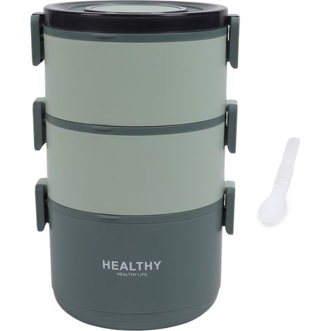 Runde Bento-Box 2200 ml mit herausnehmbaren Fächern, ideal für Büro, Picknick oder Studenten, tragbares, umweltfreundliches Design (1/5)