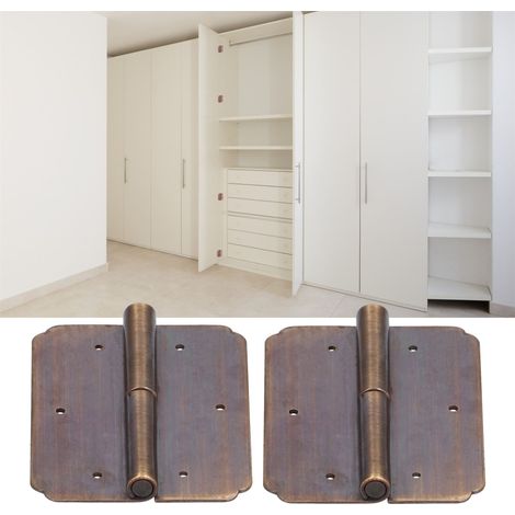Antike chinesische Türbeschläge, 2 Paar Scharniere 6 cm für Schrank und Tisch, inklusive Schrauben (1/5)