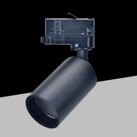 TRADE SHOP - Porta Faretto Lampadina Attacco Gu10 Per Binario Trifase Orientabile Faro Proiettore Gd18a - Nero