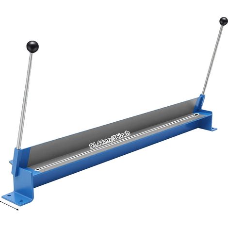 Plieuse manuelle à métal, largeur de pliage de 914 mm, angle réglable de 0 à 90°, Bleu (1/2)