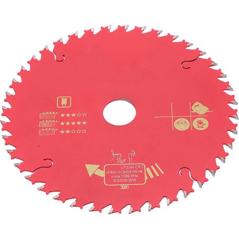 Lame de scie en alliage dur 40 dents 11 000 tr/min, disque de coupe de précision pour le travail du bois, 182 x 1,7 x 25,4 mm - 40 dents (1/5)
