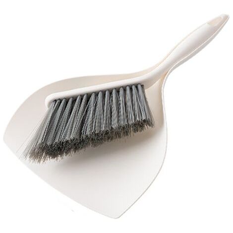 Brosse de nettoyage de cage,Pelle à Poussière et Ensemble de Brosse, Ensemble de Balais, pour Le Nettoyage Efficace et Rapide de la Maison 19.129.5cm Blanc (1/5)