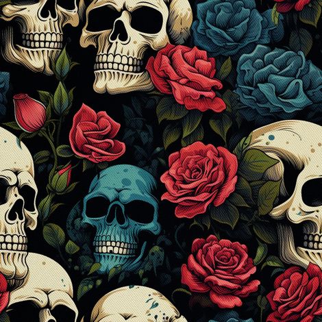 Tela Oxford decorativa para exteriores - Motivo de calavera I DX4469 (1/5)