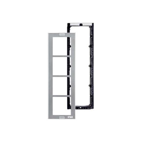 Telaio porta moduli con cornice per 4 moduli Steel Urmet 1158/64