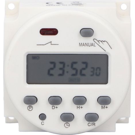 Interrupteur horaire programmable relais temporisé contrôleur d'alimentation AC 220V pour équipements électroménagers (1/5)