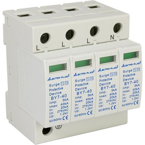 Scaricatore di sovratensione B+C 4P (T1+T2 AC) BY7-40/4-275