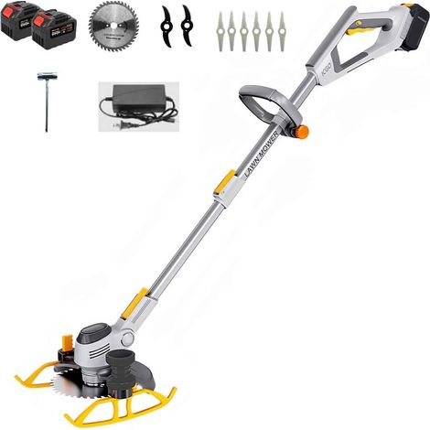 Tondeuse électrique de 660 W, débroussailleuse sans fil, nombreux accessoires, manche télescopique, idéale pour les cours et les jardins (Battery2) (1/5)