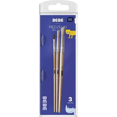 3 cepillos de madera BB Kids