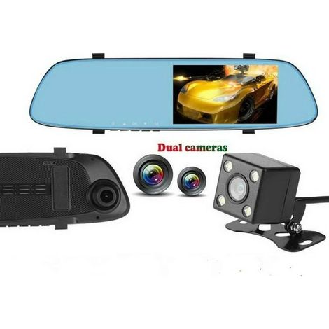 Caméra voiture 1080P double objectif écran 5 pouces écran IPS haute définition facile à installer design compact (1/5)