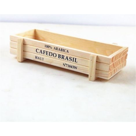 Boite A Plantes En Bois - Rectangulaire - Pour Extérieur Et Intérieur - Idéal Pour Succulentes Herbes Et Fleurs - 1 Pièce (1/3)