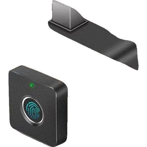 Serrure biométrique par empreinte digitale, alliage ABS et zinc, design compact, capacité jusqu'à 20 empreintes digitales, alimentation par 3 piles AAA, autonomie d'environ 365 jours (1/5)