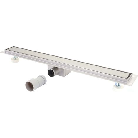 [NEUWERTIG] Duschrinne HHG-840d, Bodenablauf Abflussrinne Duschablauf, Edelstahl Siphon 50-120cm 110cm