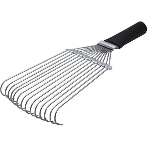 Râteau pansage équin Brosse À Laine Cachemire En Acier Ergonomique Brosse de et grattoir dorsal pour animaux Peigne démêlant en acier de toilettage pour les animaux, chevaux et le bétail (1/5)