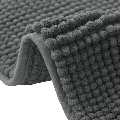Tapis de Bain, 40 x 60 cm, Tapis de Douche Antidérapant en Chenille, Absorbant l'eau,Lavable en Machine, Séchage Rapide, Anti Odeur (1/4)