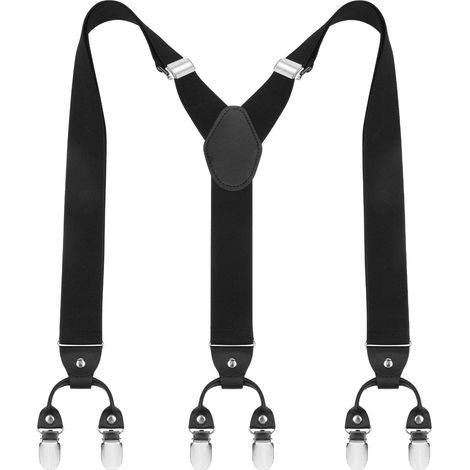 Tirantes para hombre, tirantes elásticos ajustables para hombre, tirantes resistentes estilo Y con 6 clips, tirantes para pantalones para hombre y mujer.