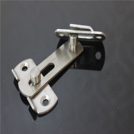 Verrou De Porte En Acier Inoxydable - Loquet De Sûreté Gauche - Pour Portes Extérieures Et Sécurisation - 1 Pièce (1/4)