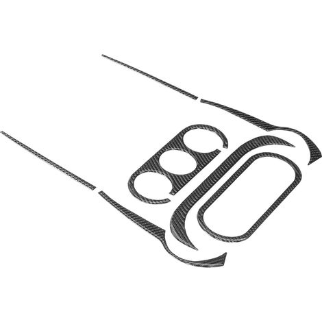 7-teiliges Multimedia-Bedienfeld-Abdeckungsset aus Kohlefaser, passend für Mitsubishi Lancer 08‐16 (1/5)