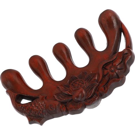 Peigne de massage en bois pour épaissir et élargir les dents, soulager la fatigue, peigne de massage des méridiens de la tête (1/5)