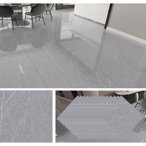 40 Pièces Dalle PVC Adhésive 30x30 cm, Revêtement de Sol 1,3 mm, Parquet Marbre Adhésif, Lino en Rouleau pour Salon, Cuisine, Chambre (1/5)
