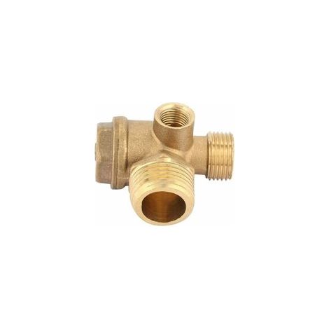 Clapet anti-retour en laiton à 3 ports – G1/8', G3/8', G1/2' – Résistant à la corrosion – Installation facile- (1/5)