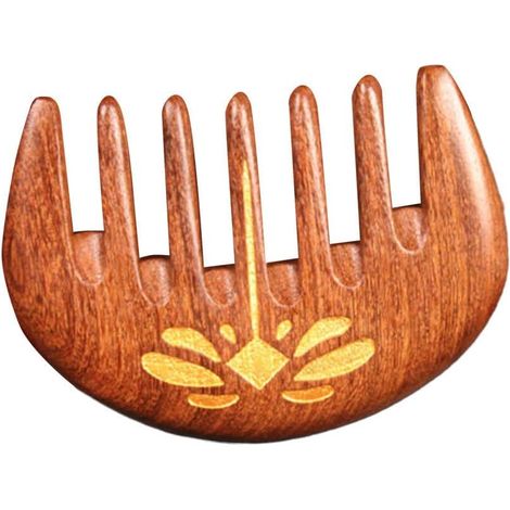 Peigne Antistatique En Bois De Santal 3.15In Pour Massage Doux Du Cuir Chevelu Stimule Circulation Sanguine Usage Maison Hôtel Dortoir (1/5)
