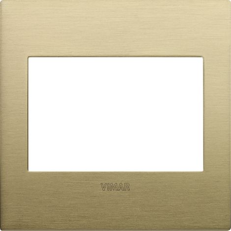 VIMAR - 19648.12.01 Placca Classic 3M BS ottone spazzolato