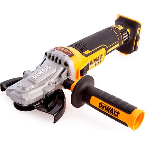 Amoladora con cabeza plana a batería Dewalt DCG405FN 18V XR 125 mm., con motor sin escobillas(solo cuerpo).