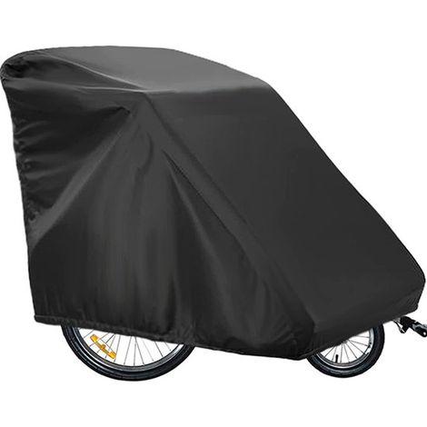 Housse de remorque de vélo - Housse de rangement imperméable pour remorque de vélo - Tissu Oxford 420D - Revêtement PU - Protection UV - Housse de remorque de vélo pour enfants, anti-UV, coupe-vent et (1/5)