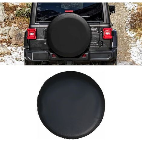 Schwarze Reserveradabdeckungen mit wasserdichten und staubdichten Aufbewahrungstaschen, weiches Wohnwagenzubehör (Schwarz, 40 cm)