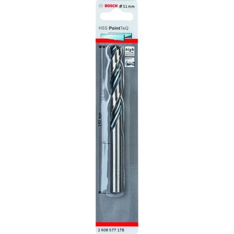 Broca para metal HSS-RPointTeQ DIN338 11.0x94x142 BOSCH 2608577175
