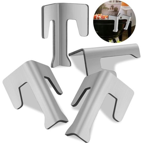 4-Piece Fire Pit Spacer Set - Stainless Steel Spacer for Fire Pit Grill Plates, Kettle Grills