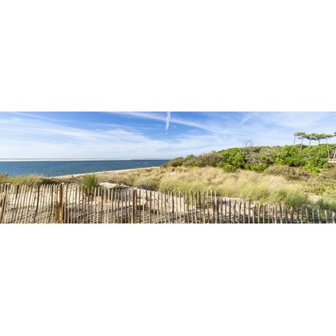Tableau sur toile bassin d'Arcachon ensoleillé 45x135 cm - Impression sur Toile Murale Décorative - Image imprimée en HD sur Toile - Toile sur Châssis en Bois FSC - Fabriqué en France