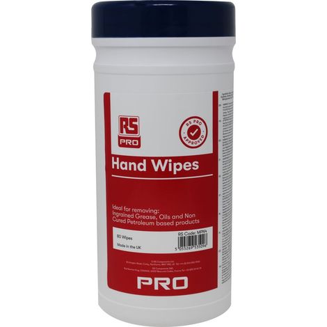 Rs Pro – Lingettes pour nettoyage général – Lingettes humides pour mains – 80 unités – Idéales pour surfaces délicates et nettoyage rapide