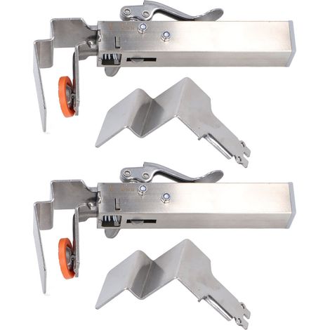 Clip de tiroir en acier inoxydable, alliage réglable de largeur 21 à 50mm pour l'installation de meubles, ensemble de 2 pièces (1/5)