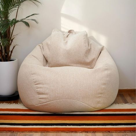 Bb-Boom – Pouf résistant à l'eau en polyester – Forme de poire – Dimensions 90 x 110 cm – Housse imperméable et facile à nettoyer (1/5)